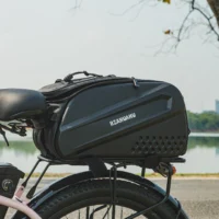 DDC Rear Rack Bike Bag – Waterproof Hard Shell Bicycle Trunk Pannier with Reflectors, Rain Cover & Shoulder Strap for Ebike & Travel