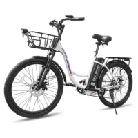 DDC C01 Cruiser E-Bike – 350W Step-Thru Electric Bicycle for Adults, 24" Lightweight City Commuter with 36V 10.4Ah Removable Battery